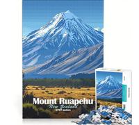 Puzzle per ragazzi da 1000 pezzi Monte Ruapehu Nuova Zelanda antistress sfida impegnativa rafforza l'amore tra le coppie 50x75cm