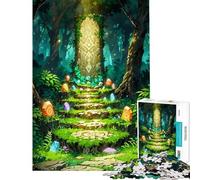 Puzzle per ragazzi da 1000 pezzi Monumento perduto nella foresta puzzle per adulti gioco pratico regalo per donne ideale come regalo per tutta la famiglia (dimensioni 38x26cm)