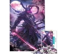 Puzzle per ragazzi da 1000 pezzi Moonlord Samurai giapponese Puzzle per ragazzi Gioco pratico per le vacanze a casa Attività divertenti per passare il tempo a casa (Dimensioni 38x26cm)