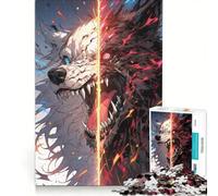 Puzzle per ragazzi da 1000 pezzi "Morte e vita - Lupo mannaro", gioco rilassante, divertente antistress, regalo di compleanno o per occasioni speciali 50x75cm