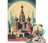 Puzzle per ragazzi da 1000 pezzi MOSCA - RUSSIA, Gioco divertente, Allena la mente e le mani, Adatto come decorazione da scrivania 38x26cm