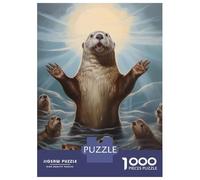 Puzzle Per Ragazzi Da 1000 Pezzi Moses Otter Puzzle Per Adulti Gioco Pratico Decorazione Murale Regali Unici Per Compleanno E Natale 70x50cm/1000pcs