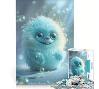 Puzzle per ragazzi da 1000 pezzi mostro bianco non peloso gioco divertente allena la mente e le mani adatto come decorazione da scrivania 38x52cm