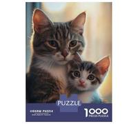 Puzzle Per Ragazzi Da 1000 Pezzi Mother Cat And Kitten Puzzle Fai Da Te Giocattoli Antistress Interazione Genitore-figlio 52x38cm/1000pcs
