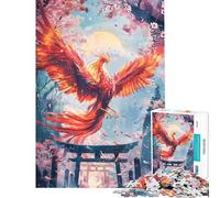 Puzzle per ragazzi da 1000 pezzi motivo fenici e sentiero Torii gioco di puzzle per adulti decorazione da parete ideale come regalo per tutta la famiglia (dimensioni 38x26cm)