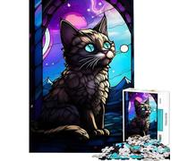 Puzzle per ragazzi da 1000 pezzi Munchkin Cat The Wild Gioco per famiglie Giocattolo avvincente per coltivare la pazienza Ottimo regalo per i giochi Migliora la memoria (Dimensioni 38x52cm)