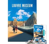 Puzzle per ragazzi da 1000 pezzi Museo del Louvre Parigi Giochi rilassanti giocattoli educativi regali per il Secret Santa taglio di precisione (dimensioni 38x26cm)