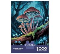 Puzzle Per Ragazzi Da 1000 Pezzi Mystical Mushroom Forest Illustration Puzzle Giochi Rilassanti Difficili Divertenti Attività A Casa, 38x26cm/1000pcs