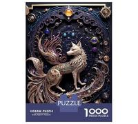 Puzzle Per Ragazzi Da 1000 Pezzi Mythological Fox Art Deco Puzzle Gioco Pratico Per Divertimento in Famiglia Regali Unici Per Compleanno E Natale 70x50cm/1000pcs