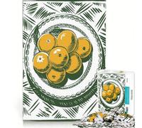 Puzzle per ragazzi da 1000 pezzi natura morta con arance su un piatto gioco interattivo migliora la memoria regalo per amici e familiari 38x52cm