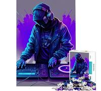 Puzzle per ragazzi da 1000 pezzi Neon Dj per gioco educativo sfida gioco per famiglie sfida difficile ottimo regalo per gli amanti dei giochi (dimensioni 50x75cm)