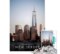 Puzzle per ragazzi da 1000 pezzi New Jersey City giocattolo educativo attività pratiche per tutta la famiglia regalo di compleanno (dimensioni 38x52cm)