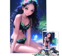 Puzzle per ragazzi da 1000 pezzi Ninfa della foresta Bikini floreale Divertimento a casa Attività Analisi e logica Giocattolo antistress per ragazzi dai 14 anni in su 38x52cm