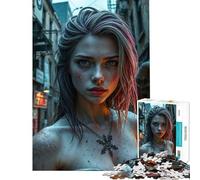 Puzzle per ragazzi da 1000 pezzi Ninfa in un'ambientazione post-apocalittica difficile e stimolante gioco per famiglie adatto a persone dai 14 anni in su (50x75cm)