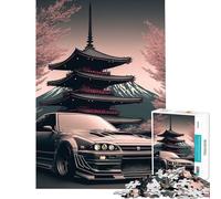 Puzzle per ragazzi da 1000 pezzi Nissan S Silvia Sakura Sfida di intelligenza Giocattolo avvincente Gioco per famiglie Antistress Regalo divertente (Dimensioni 50x75cm)