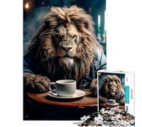 Puzzle per ragazzi da 1000 pezzi "Not Without My Coffee" Sfida educativa per migliorare la memoria Gioco divertente per ragazzi dai 14 anni in su 50x75cm