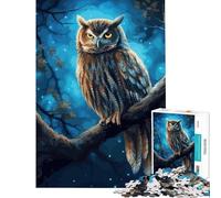 Puzzle per ragazzi da 1000 pezzi Notte del Gufo Gioco impegnativo Giocattolo Gioco impossibile Antistress Regalo di Babbo Natale segreto (Dimensioni 75x50cm)
