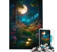 Puzzle per ragazzi da 1000 pezzi "Notte di mezza estate nella foresta" gioco rompicapo per adulti stimola la memoria riduce lo stress ideale come regalo (dimensioni 38x52cm)