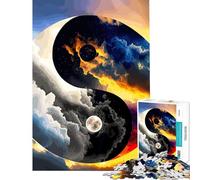 Puzzle per ragazzi da 1000 pezzi Notte e Mattina sfida educativa gioco di apprendimento e decorazione per la casa adatto a ragazzi dai 14 anni in su (38x52cm)