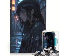 Puzzle per ragazzi da 1000 pezzi Notte piovosa malinconia e bellezza giochi educativi decorazione murale con poster abbinato e foglio di curiosità 38x26cm