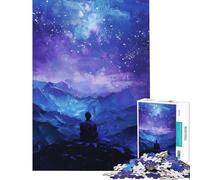 Puzzle per ragazzi da 1000 pezzi Notte stellata Cima di montagna Attività divertenti da fare a casa migliora la memoria gioco rilassante per ragazzi dai 14 anni in su (38x26cm)