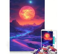Puzzle per ragazzi da 1000 pezzi Oasi Celeste Neon Gioco Pratico Divertimento per tutta la Famiglia Ideale come Regalo per Tutta la Famiglia 50x75cm