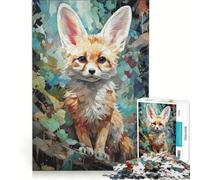 Puzzle per ragazzi da 1000 pezzi Oasi del Fennec, giocattolo fai-da-te, interazione genitore-figlio, compleanno e Natale 38x52cm