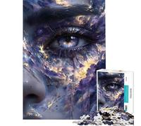 Puzzle per ragazzi da 1000 pezzi Occhio celeste con lacrime Difficile e impegnativo Gioco per famiglie Adatto a persone dai 14 anni in su (38x26cm)