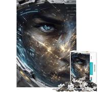 Puzzle per ragazzi da 1000 pezzi occhio di astronauta che riflette le luci della città Attività divertenti da fare in casa Decorazione artistica per la casa Giochi educativi adatti a persone
