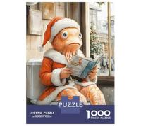 Puzzle Per Ragazzi Da 1000 Pezzi Octopus Santa on Toilet Puzzle Giochi Rilassanti Difficili Divertenti Attività A Casa, 38x26cm/1000pcs