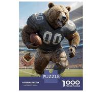 Puzzle Per Ragazzi Da 1000 Pezzi Old School Grizzly Footballer Puzzle Gioco Pratico Per Divertimento in Famiglia Regali Unici Per Compleanno E Natale 38x26cm/1000pcs
