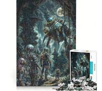 Puzzle per ragazzi da 1000 pezzi "Oltre le frontiere aliene", giochi rilassanti, attività per famiglie, con poster abbinato e foglio di curiosità 38x52cm