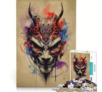 Puzzle per ragazzi da 1000 pezzi Oni Samurai No gioco rilassante decorazione da parete regalo per amici e familiari 38x52cm
