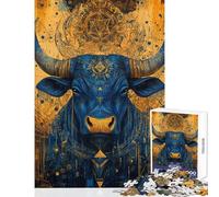 Puzzle per ragazzi da 1000 pezzi opera d'arte del toro divino gioco rilassante sfida impegnativa regalo di compleanno regalo (dimensioni 38x52cm)
