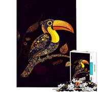 Puzzle per ragazzi da 1000 pezzi originale tucano su un ramo giocattolo educativo gioco per famiglie decorazione da parete regalo per donne e uomini (dimensioni 38x52cm)
