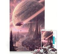 Puzzle per ragazzi da 1000 pezzi "Orizzonti Rosa" gioco educativo difficile collezione d'artista belle arti 38x52cm