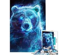 Puzzle per ragazzi da 1000 pezzi orso spirito neon gioco rilassante giocattolo intellettuale regalo di compleanno un'opera d'arte (dimensioni 50x75cm)