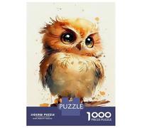 Puzzle Per Ragazzi Da 1000 Pezzi Owl Cute Watercolor Puzzle Per Adulti Gioco Pratico Per Divertimento in Famiglia Attività Divertenti A Casa, 52x38cm/1000pcs
