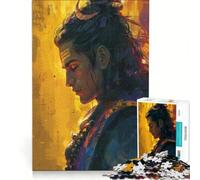 Puzzle per ragazzi da 1000 pezzi "Pace interiore di Shiva", gioco interattivo, attività divertenti da fare a casa, collezione d'artista, belle arti 38x52cm