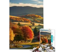 Puzzle per ragazzi da 1000 pezzi paesaggio autunnale con strada tortuosa gioco pratico e stimolante ideale come regalo taglio di precisione (dimensioni 50x75cm)