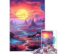 Puzzle per ragazzi da 1000 pezzi paesaggio di un mondo alieno gioco per famiglie giocattolo avvincente per coltivare la pazienza ottimo regalo per chi ama giocare e migliorare la memoria (38x52cm)