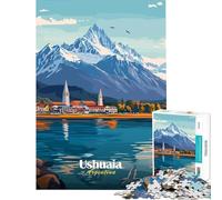 Puzzle per ragazzi da 1000 pezzi paesaggio di Ushuaia Argentina Gioco pratico e stimolante ideale come regalo di compleanno per donne (dimensioni 38x52cm)