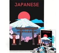 Puzzle per ragazzi da 1000 pezzi: paesaggio giapponese con Monte Fuji e Torii, gioco impossibile, attività per famiglie, ideale come regalo per tutta la famiglia 50x75cm