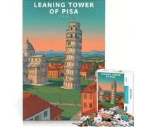 Puzzle per ragazzi da 1000 pezzi, Paesaggio italiano vintage retrò - Tramonto su antiche strade, Gioco interattivo, Attività divertenti a casa, Collezione d'artista, Belle arti 38x52cm
