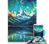 Puzzle per ragazzi da 1000 pezzi paesaggio montano da sogno antistress sfida impegnativa rafforza l'amore tra le coppie 38x26cm