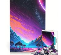 Puzzle per ragazzi da 1000 pezzi paesaggio neon da sogno gioco interattivo migliora la memoria regalo per amici e familiari 38x52cm