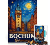 Puzzle per ragazzi da 1000 pezzi,paesaggio urbano di Bochum,Germania,con incastri perfetti Gioco creativo,ideale per il tempo libero e come regalo di Natale 50x75cm
