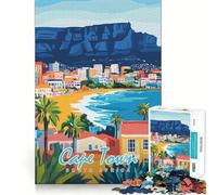 Puzzle per ragazzi da 1000 pezzi,paesaggio urbano di Città del Capo,pezzi a incastro,gioco di logica,divertente e tranquillo,ideale per compleanni e attività artistiche (50x75cm)