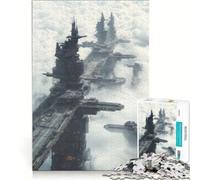 Puzzle per ragazzi da 1000 pezzi: paesaggio urbano futuristico tra le nuvole, gioco impossibile, sfida difficile, compleanno e altre occasioni 38x52cm