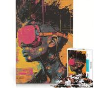 Puzzle per ragazzi da 1000 pezzi, palette di colori grigi, antistress, difficile, adatto come decorazione da scrivania 50x75cm